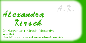 alexandra kirsch business card